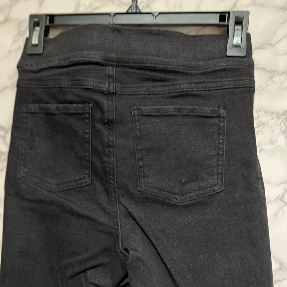 SPANX distressed denim legging, vintage black, size XS - Picture 9 of 13